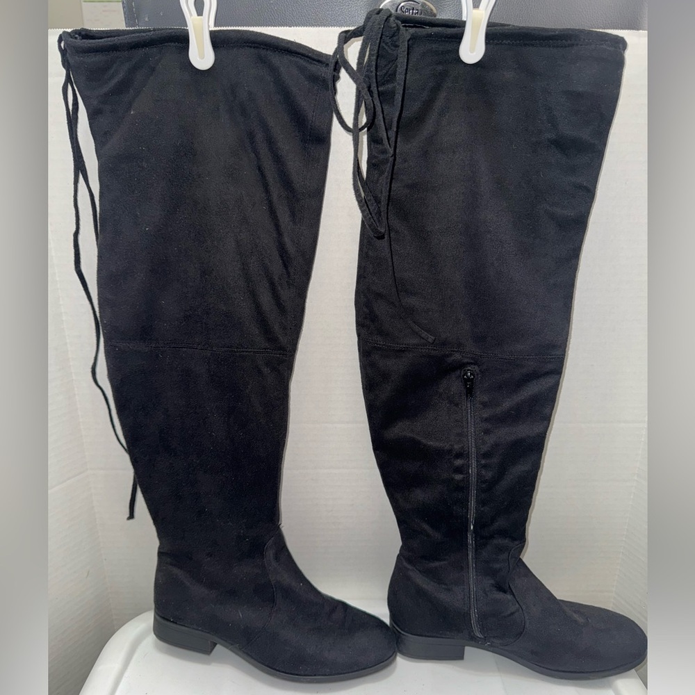 Journee Collection Wide Calf Black Over-the-Knee Boots W8